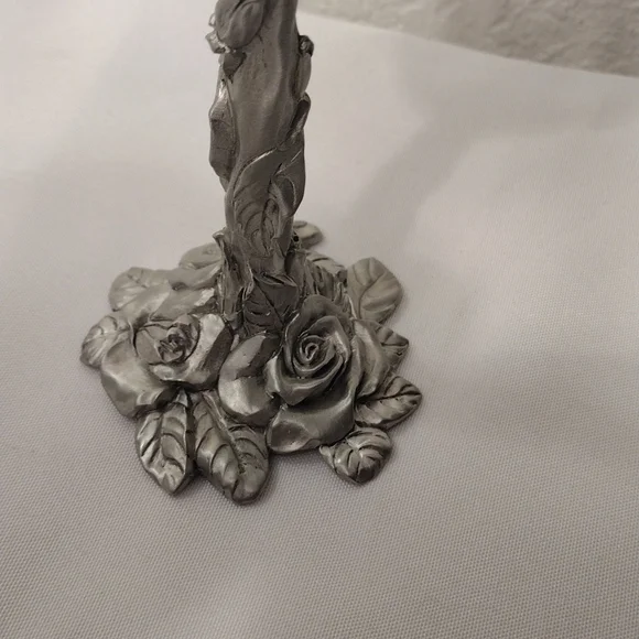 pewter flower crystal glass - Picture 5 of 10